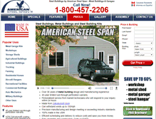 Tablet Screenshot of americansteelspan.com